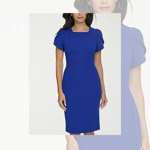 Calvin Klein Tulip Sleeve Sheath Dress